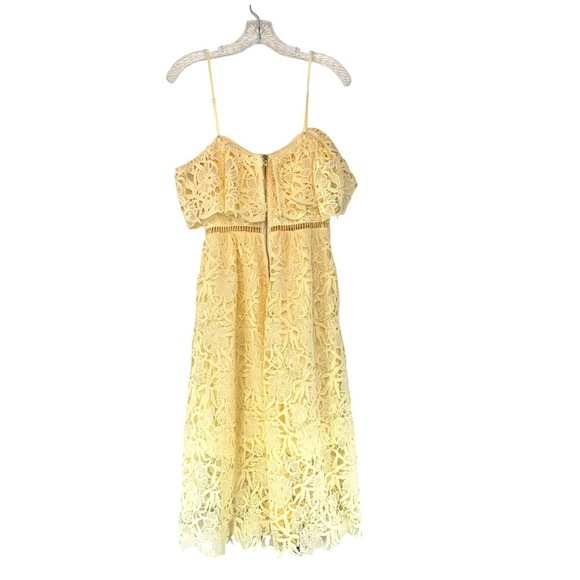 Astr Lemon Lace Off-Shoulder Midi Dress - Picture 8 of 11